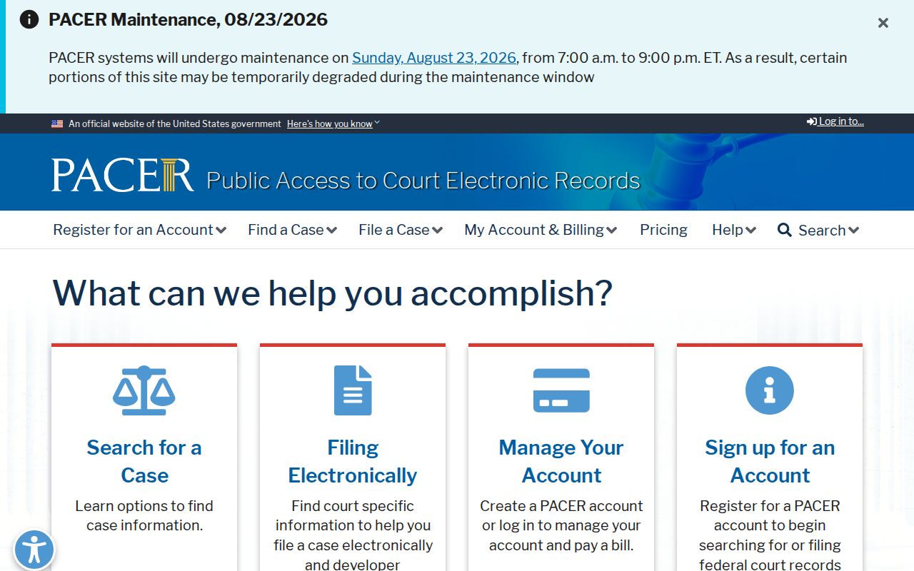 Clayton County case lookup federal PACER fallback