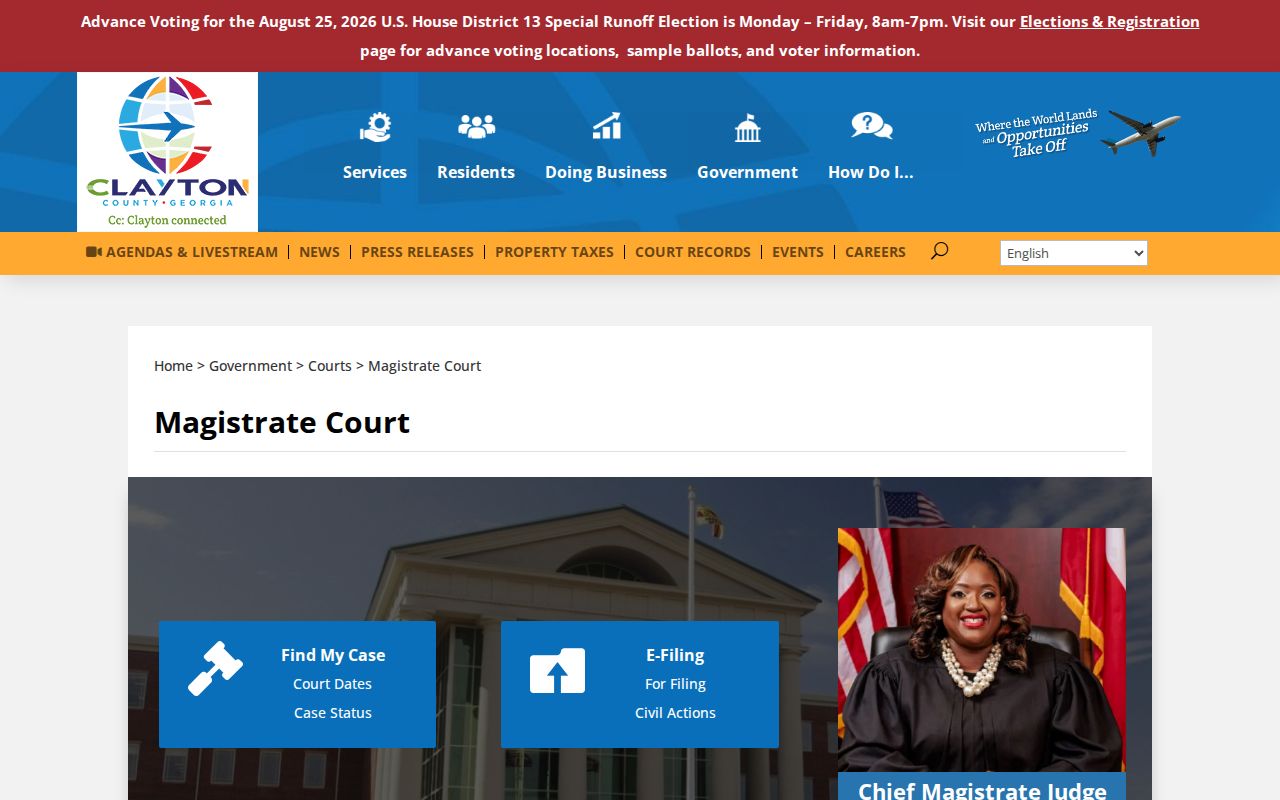 Clayton County court docket Magistrate Court public functions